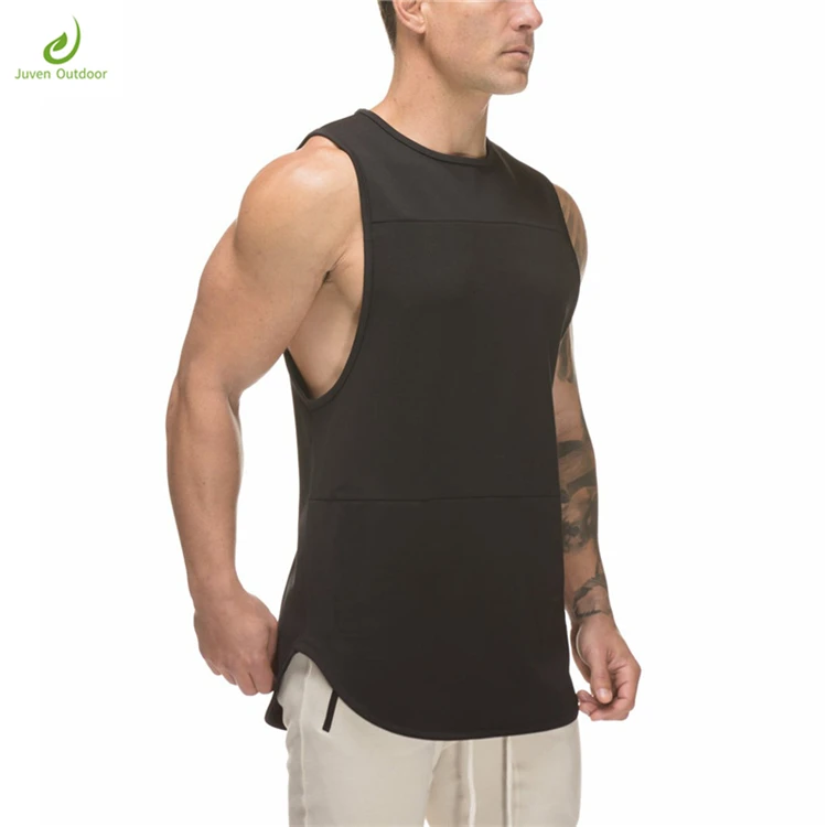 

Factory directly custom plain black men sports vest, Customized color