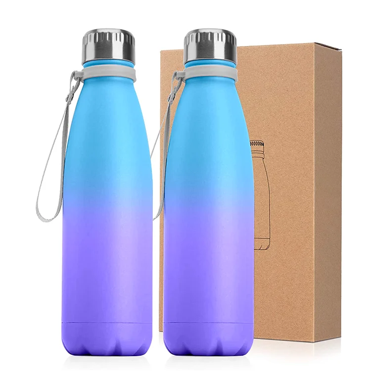 

500ml Double Wall Coke Cola Shape Sport Water Bottle Custom Logo Vacuum Insulated Stainless Steel Water Bottle, Customized according to pantone color codes