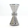 Hot Sale Hourglass Shape Stainless Steel Mirror Finished Bathroom Cabinet Door Knob with Rings