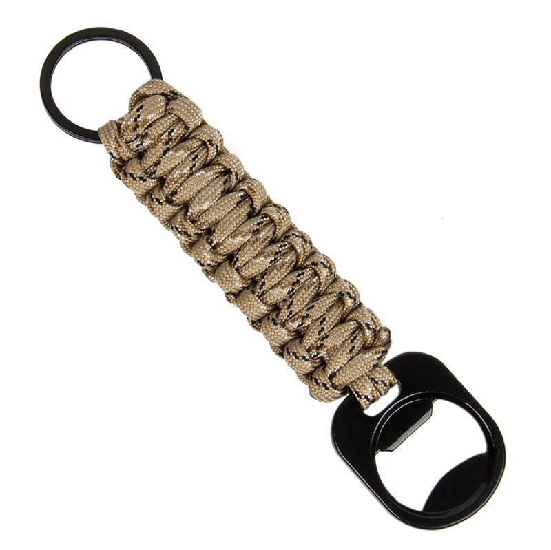 Custom Survival Paracord Keychain With Bottle Opener Keychain Ring