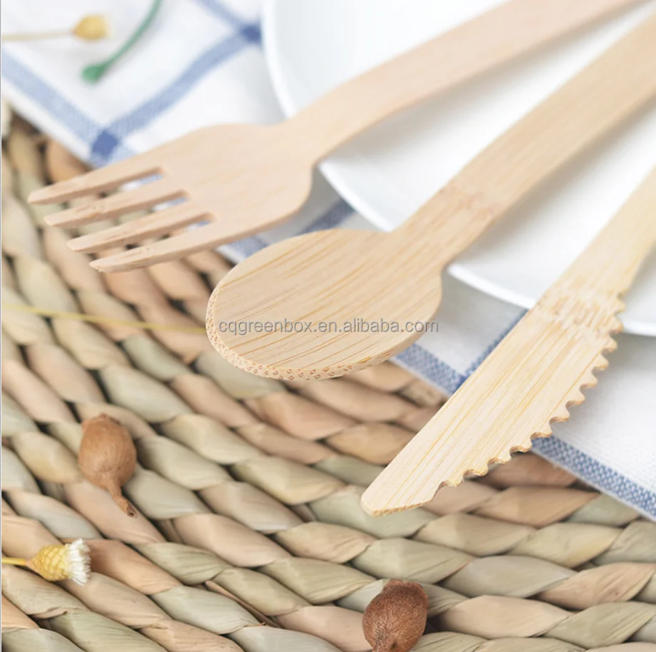 

Customized logo disposable bamboo cutlery set biodegradable bamboo knife