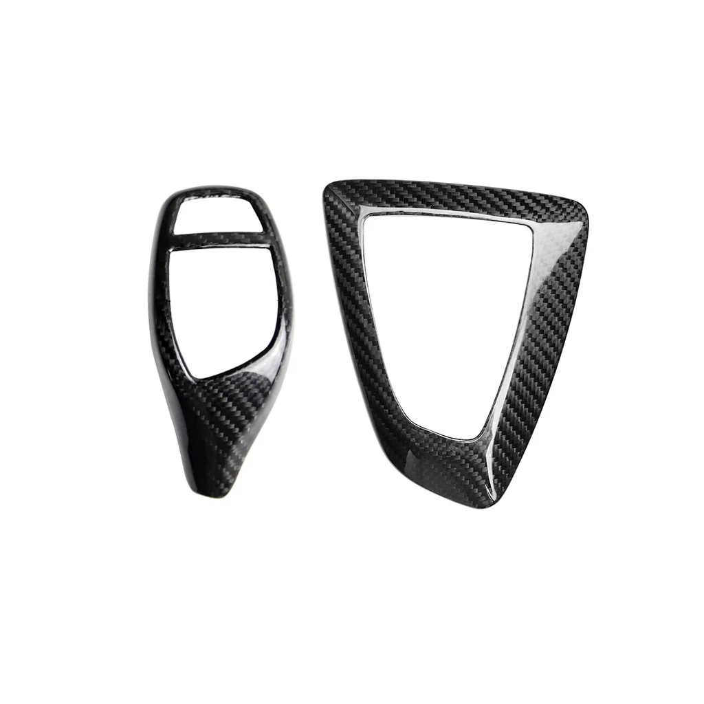 

Carbon Fiber Shift Knob Cover for BMW 1234 Series Gear Cover Type B-Universal Set for Left and Right Driving