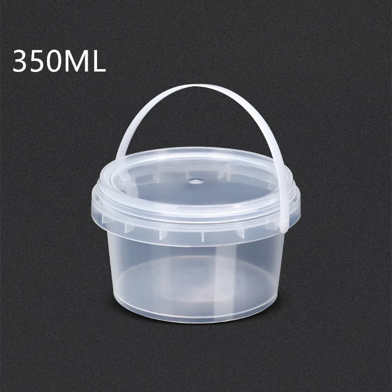 

UMETASS Food Safe Storage Clear Plastic Bucket 350ML With Lid