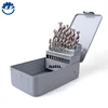 DIN 338 25pcs metal box packing HSS 4241 white polished straight shank twist drill bits set For Metal Drilling