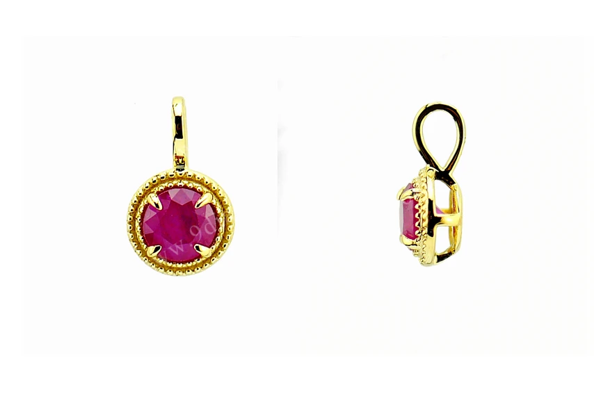 Gold Jewelry Custom Gold Birthstone Gemstone Pendants Charm Necklace