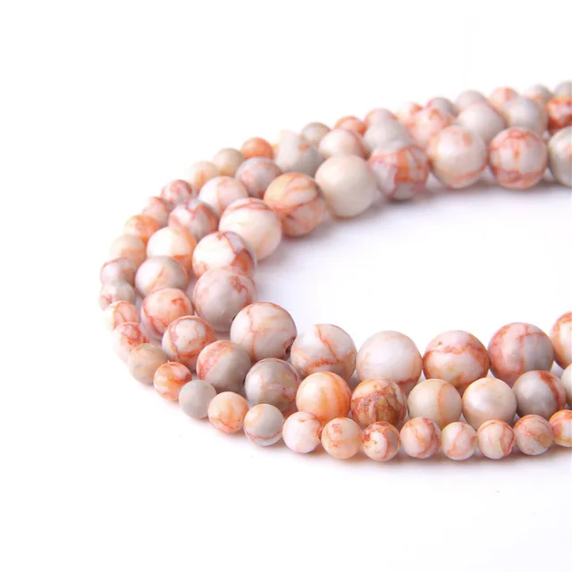 

Natural Stone Beads Matte Dull Polish Agata Picasso Howlite Quartzs Beads for Jewelry Making DIY Bracelet