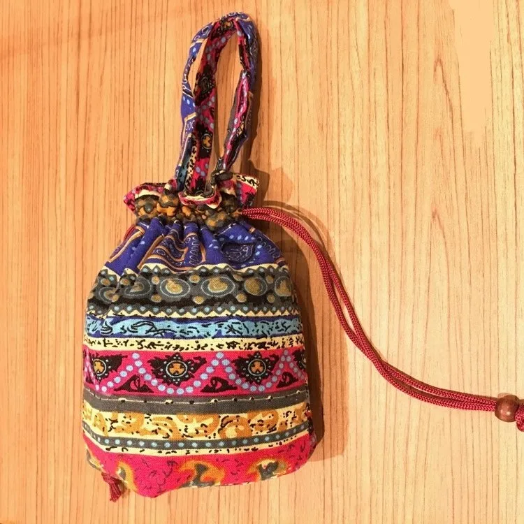 

Woman Shoulder Drawstring Bucket Bags Retro Ethnic Nylon Printing Bag Ladies Fashion Cheap Wholesale Handbags, Colors