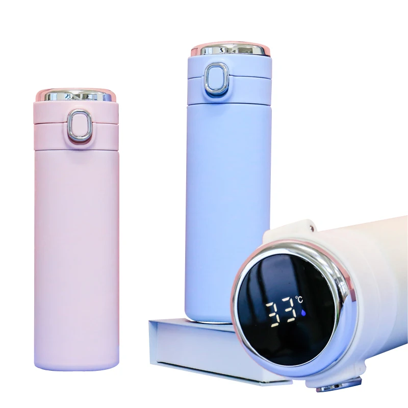 

Hot products 2020 insulated cup temperature display stainless steel tumbler double walled vacuum water bottle, Customized color