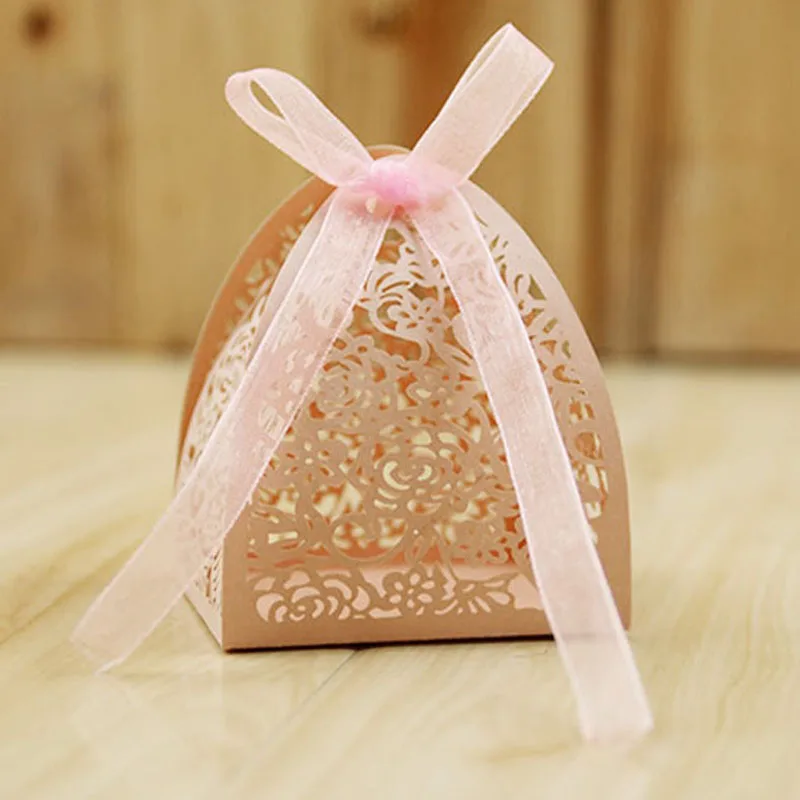 

Pearl Paper Flower Wedding Door Gift Box Favor Box Wedding