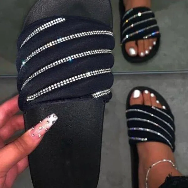 

Black Color Bowknot Design Fashion Lady Slippers