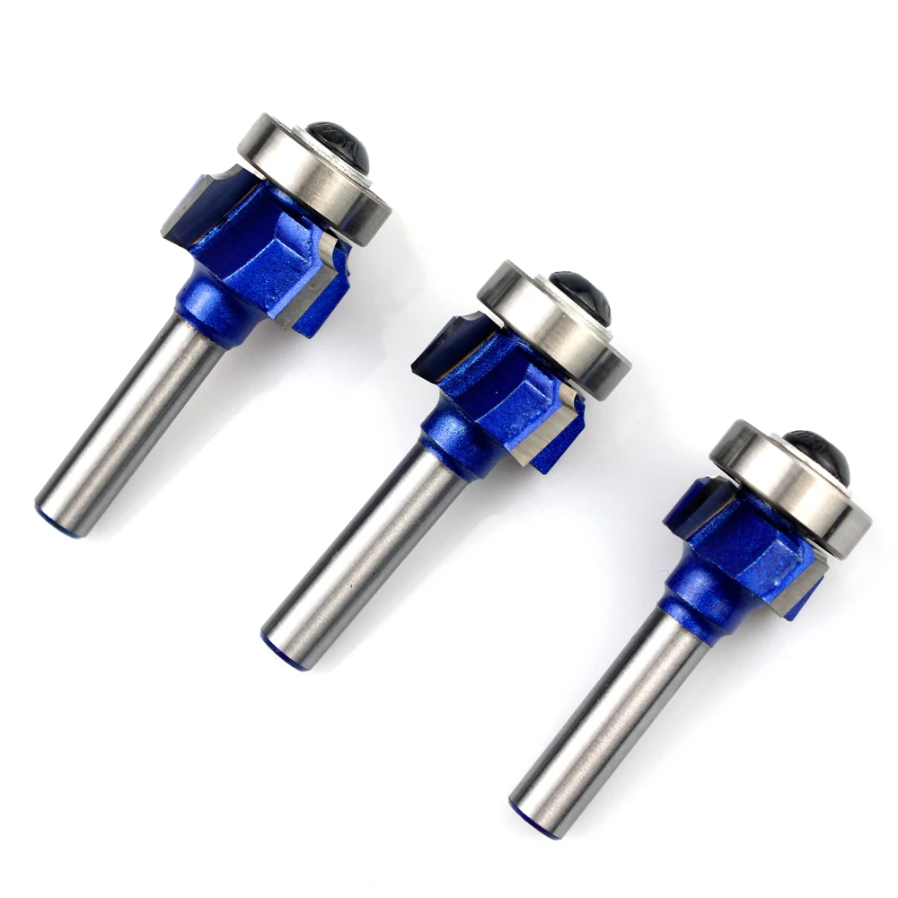 LAVIE 6mm 1/4' Shank Z4  R1 R2 R3 Corner Trim Edging Router Bits Woodworking OEM Service