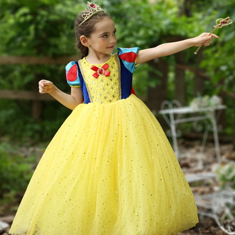 

Girls snow white Princess Dress Beauty Birthday Party Halloween tv & movie costumes Cosplay Fancy Dresses