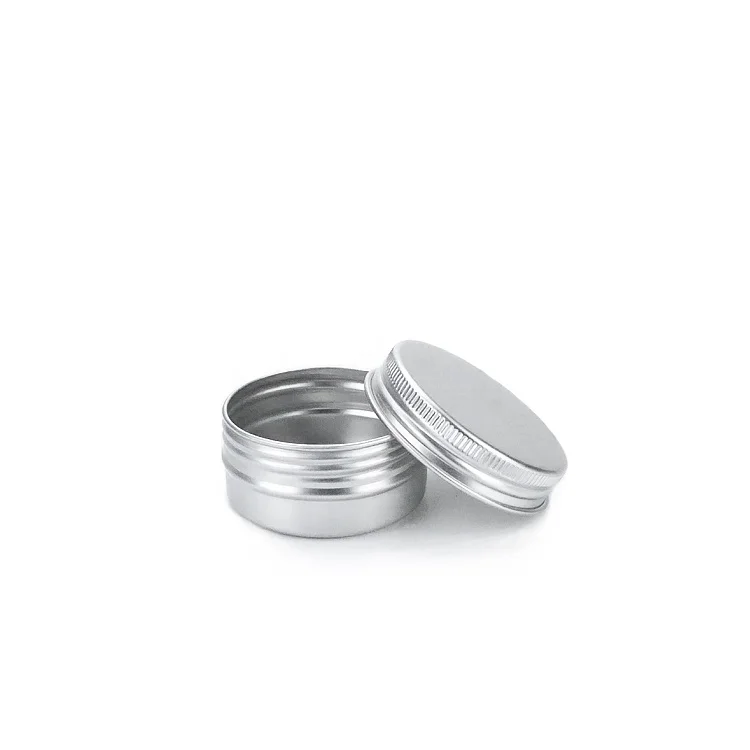 
30g High Quality Silver Aluminum Jars Cosmetic Round Metal Tin Box 