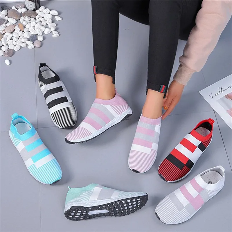 

Large size sports women's shoes 2021 spring and autumn new casual flat fly woven shoes, Picture