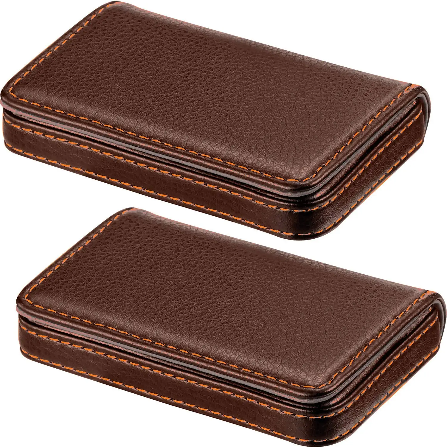 真皮商务/信用名称身份证持有人/名片夹翻转风格 pu 皮革名片盒