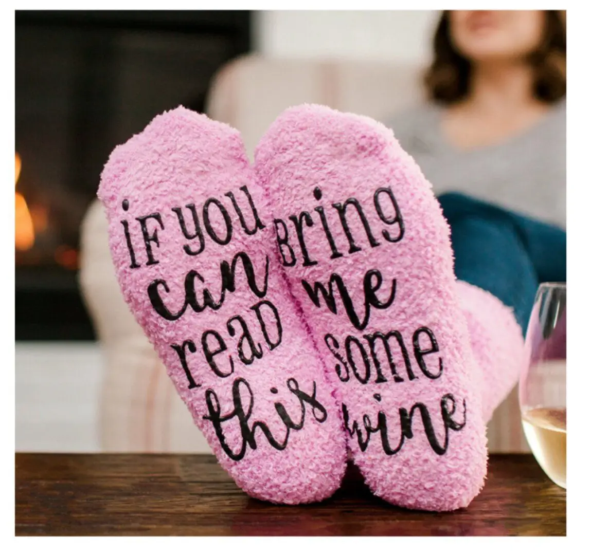 

Hot Selling 3D Women Pink Winter Warm Fuzzy Cozy Christmas Socks Gift Packing