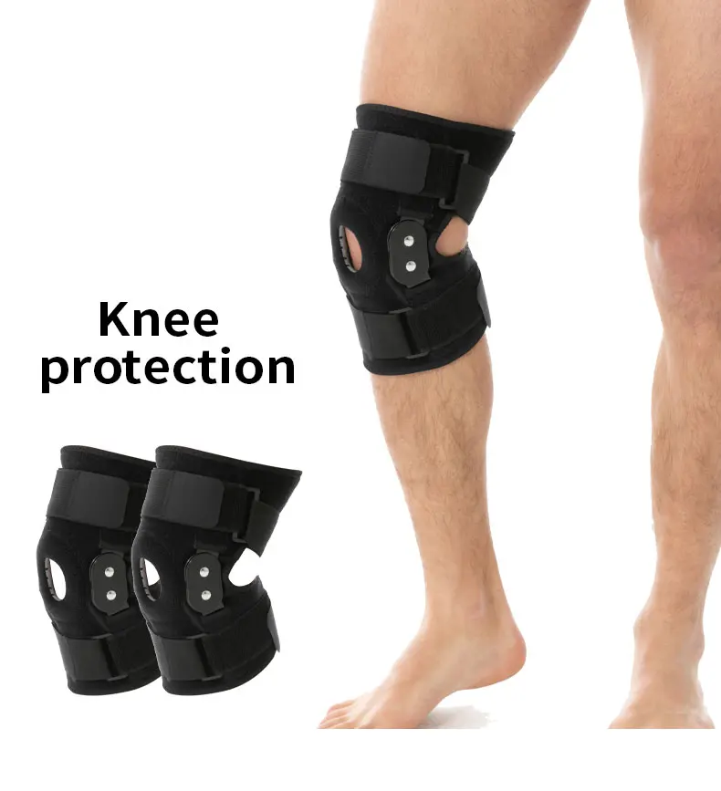 Neoprene Knee Support Open Patella Hinged Knee Brace Stabilizer Joint ...