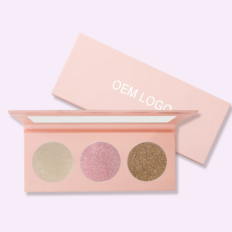 

Custom Empty Highlighter Palette No logo Cardboard 3 Colors Highlighter Palette