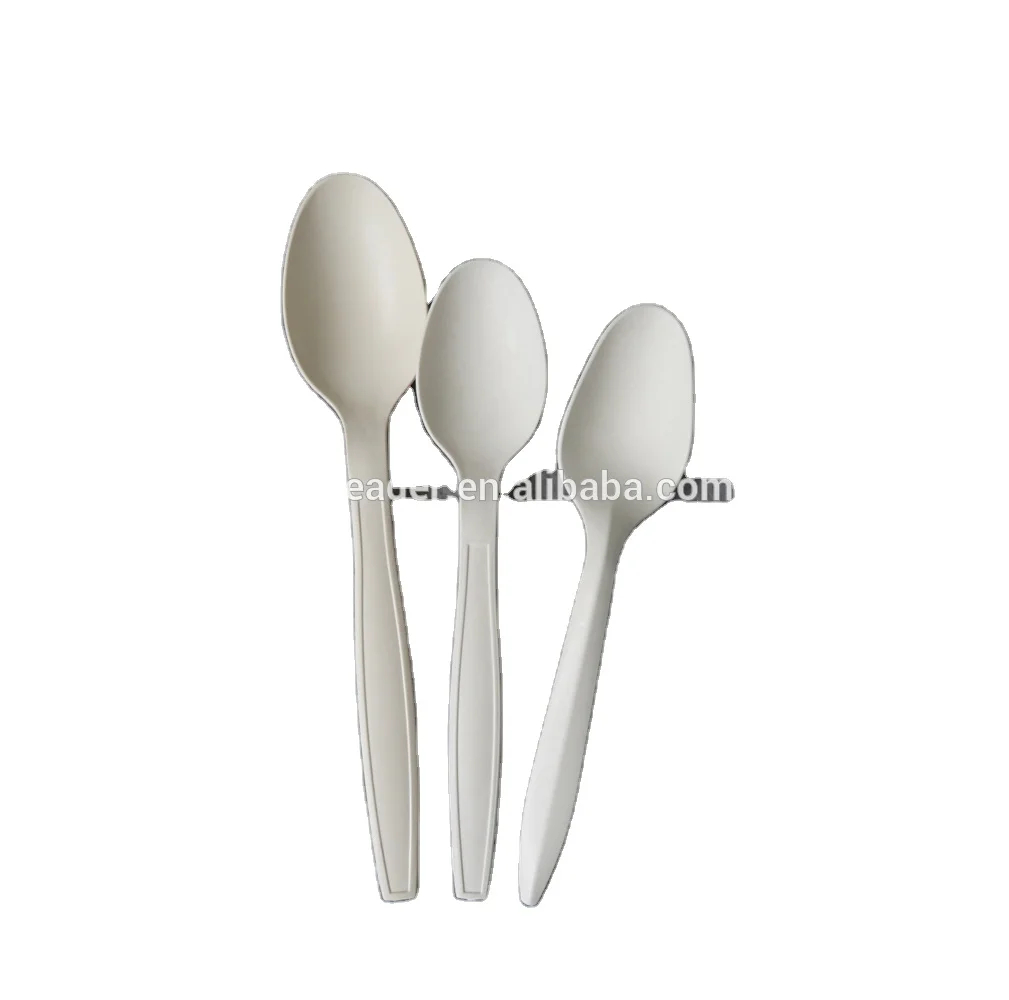 

Disposable Cornstarch Eco-friendly Plastic Wholesale Biodegradable Spoon, White