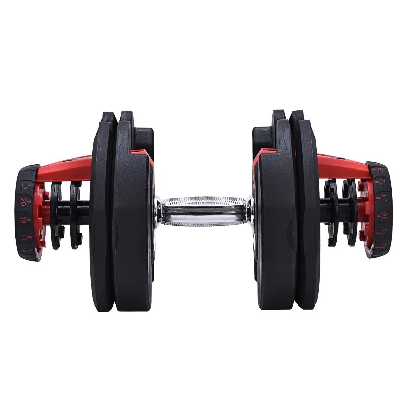 

Strength Training Home fitness equipment Weights Lifting Adjustable 40kg Weights 50kg Barbell Set adjustable 40kg dumbbell, Black, black + red