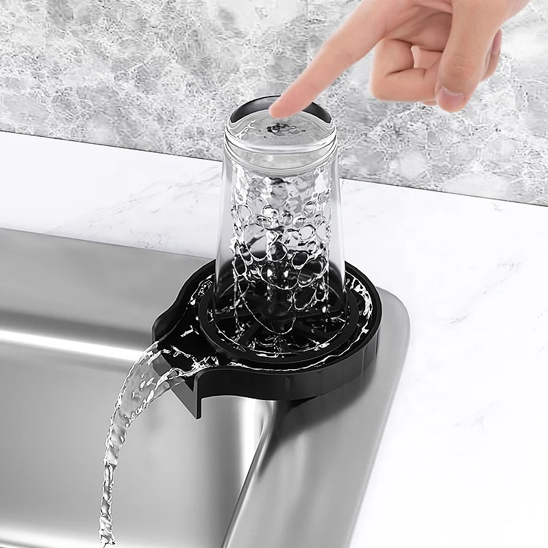 

Kitchen Cup Washer Commercial Bar Cafe Automatic Bottle Cleaner High Pressure Cup Rinse Cleaning Tool