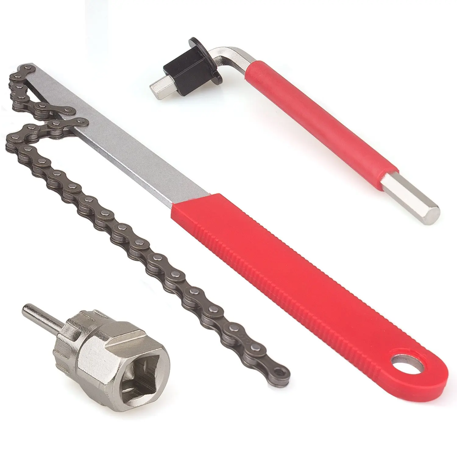 

Bike Cassette Removal Tool with Chain whip and Auxiliary Wrench,Bicycle Sprocket Removal Tools Sprocket Remover