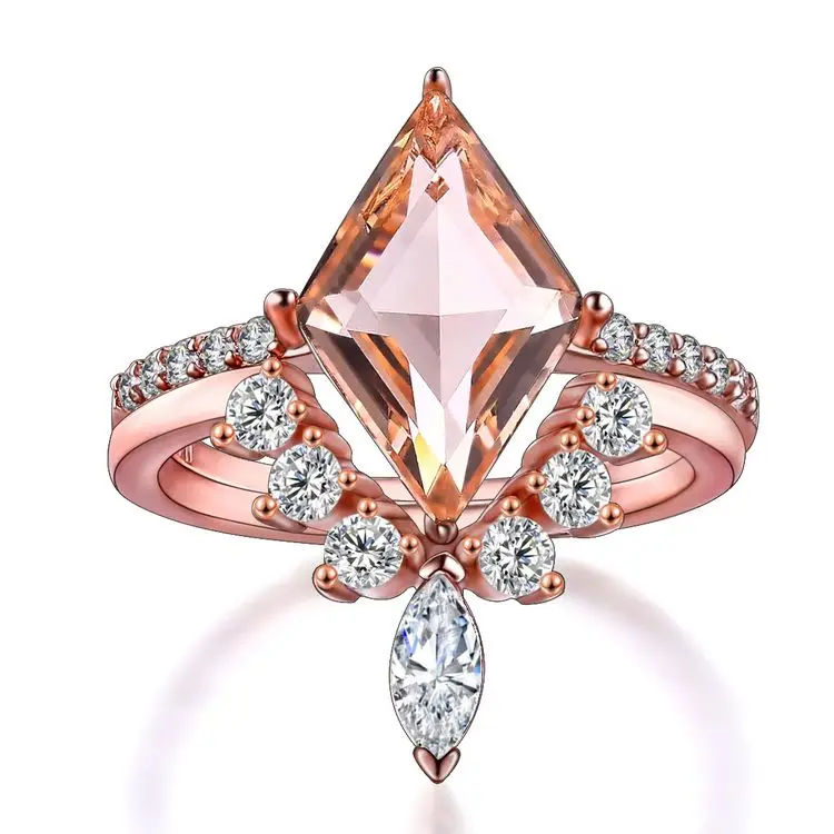 

ladies rings rose gold sterling silver rings zircon stone jewelry diamond women's wedding