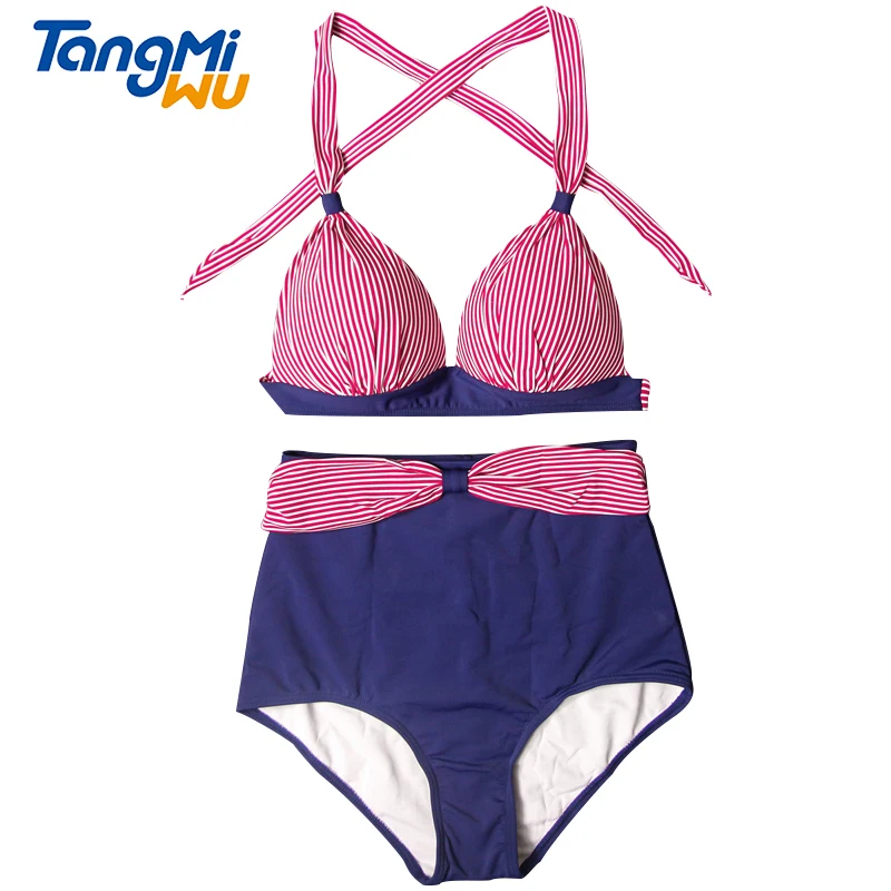 

Wholesale fashion bandage split swimwear sexy swimsuits halter neck bathing suit women beach wear swim wear bikini