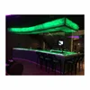 Large Arched Curved Design Translucent Stone Bar Counter Luxury Long Fast Food Sushi Used Lighted Restaurant Bar Counter