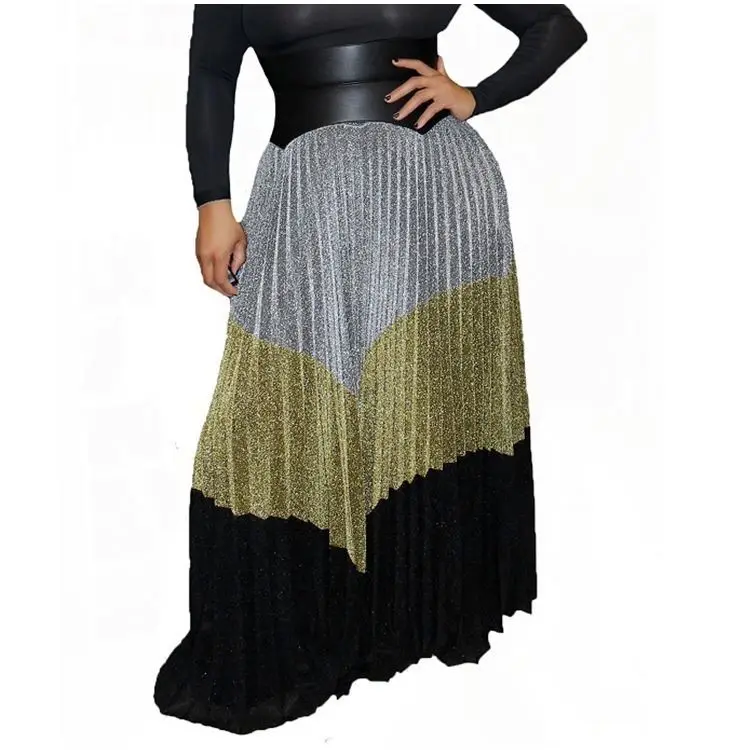 

2019 Shenzhen Clothing Block Color Maxi Skirt Tutu Skirts