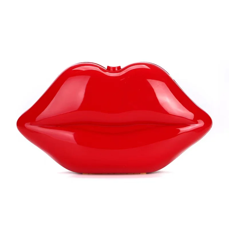 

High quality Lipstick Acrylic Crossbody Clutch evening bags ladies with wholesale price