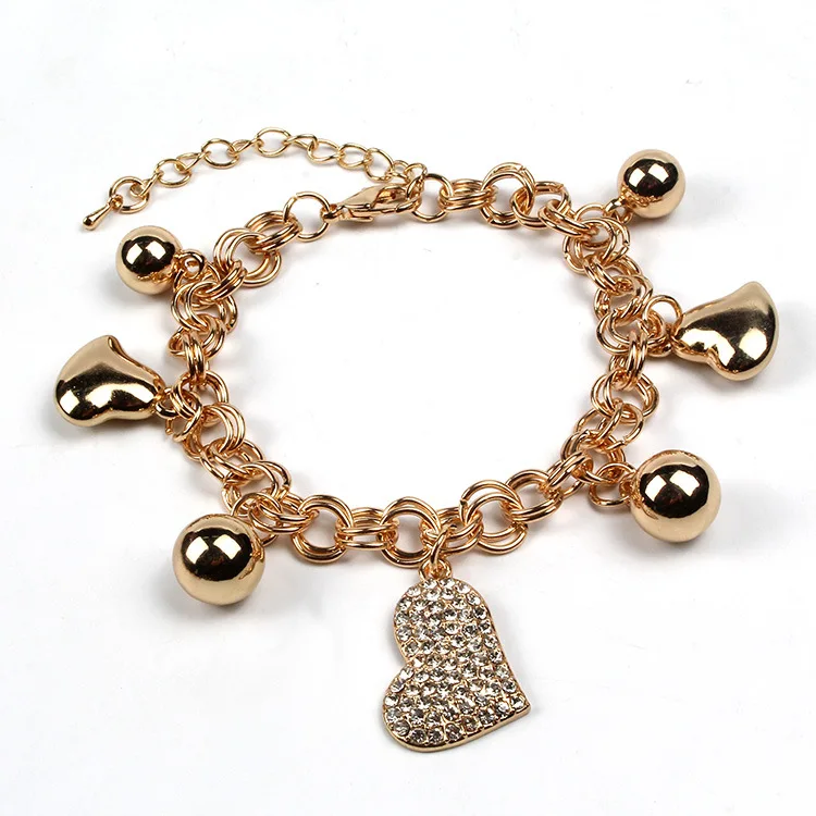 

Factory Direct cheap alloy heart-shaped bracelet, Silvery