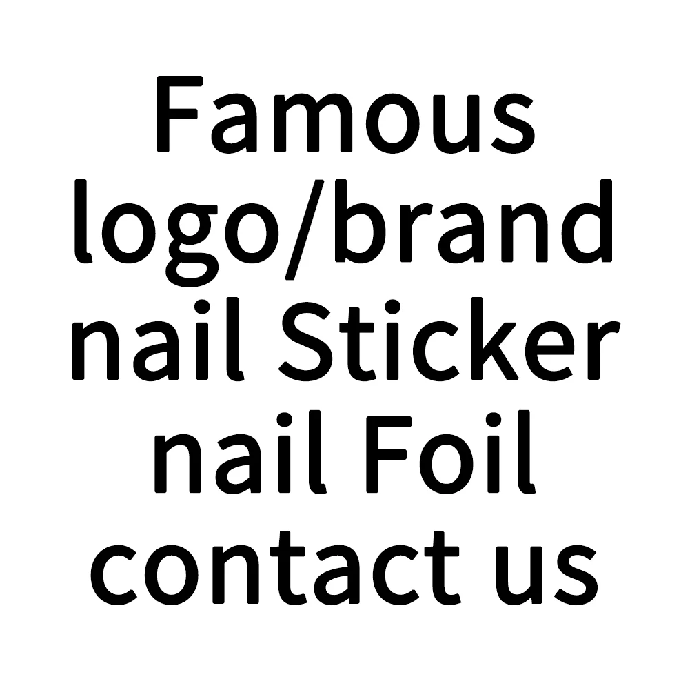 

Amazon Best Sale Designer Luxury Brand Name Logo Sticker Decal Designer Nail Stickers Foil Decals Nail Art Decoration