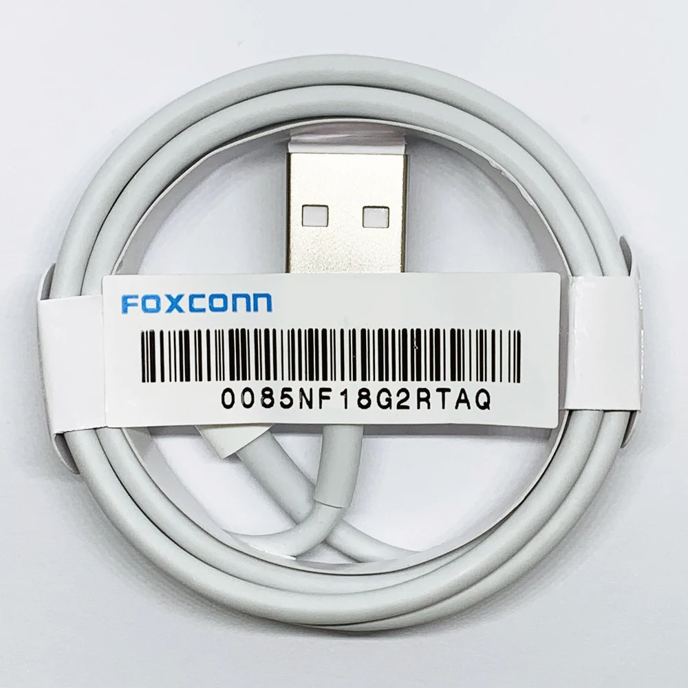 

Genuine Original 1m/3ft 2M/6ft 8ic E75 Chip Data USB charging cable Foxconn For iphone 12 Por 11 X XS MAX 8 7 6, White