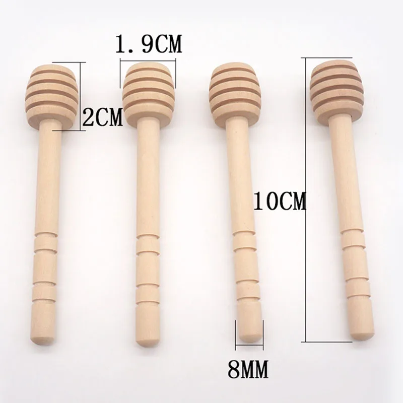 

wholesale small size honey stick 8cm 10cm Wooden stir bar for red wine and jam, Yellow