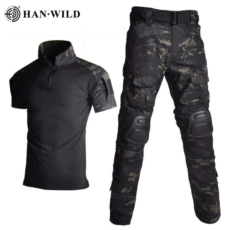 

HAN WILD tactical uniform Unisex Anti-static Waterproof clothes Camouflage Military Uniform for Army, 12 colors