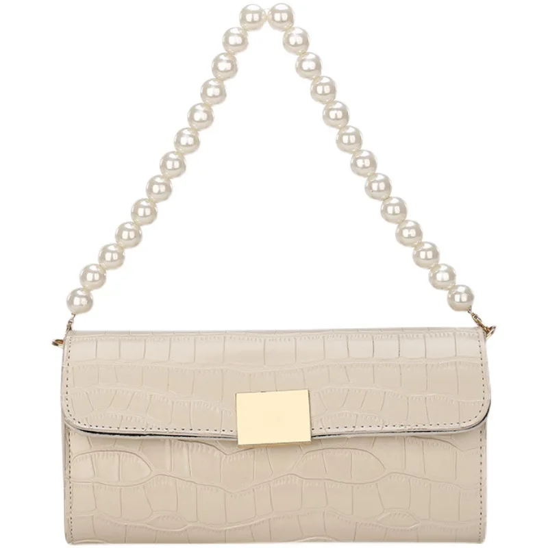 

2021 classic candy pearl bead chain women hand bags alligator plaid bag summer Sling bags for lady Luxury purses and handbags, Customized color