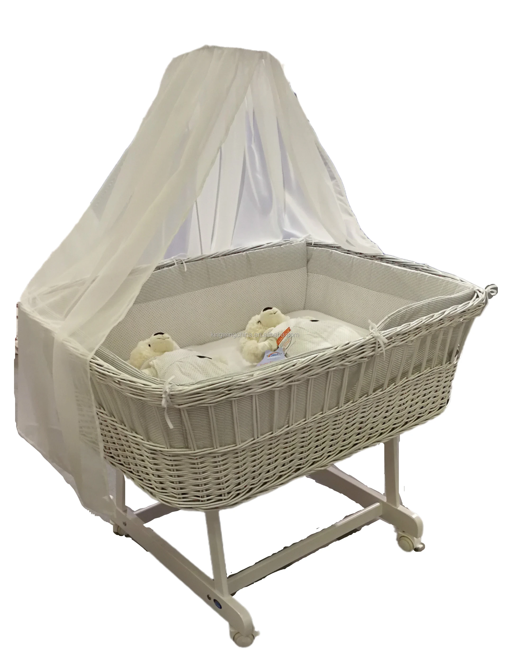 
Baby Moses Basket With Stand Factory Basket Bassinet Wicker Bassinet Cradle 