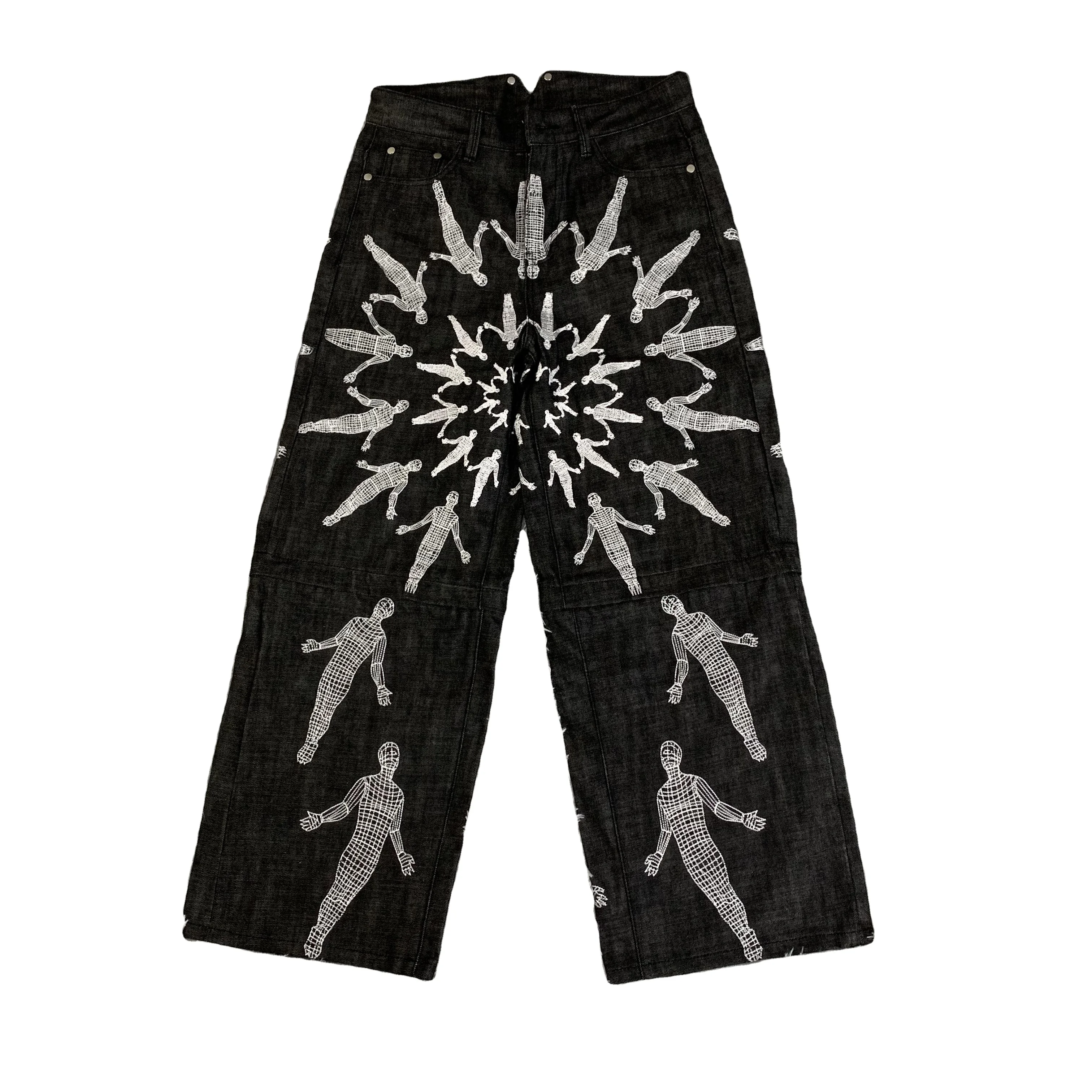 DENIMGUYS Embroidered Baggy Denim Jeans