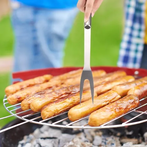 亚马逊热卖户外烧烤配件户外野餐工具套装烧烤锅铲夹子叉 7 件