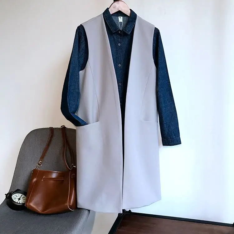 

ODM service welcome custom women business office suits vest long waistcoat for lady