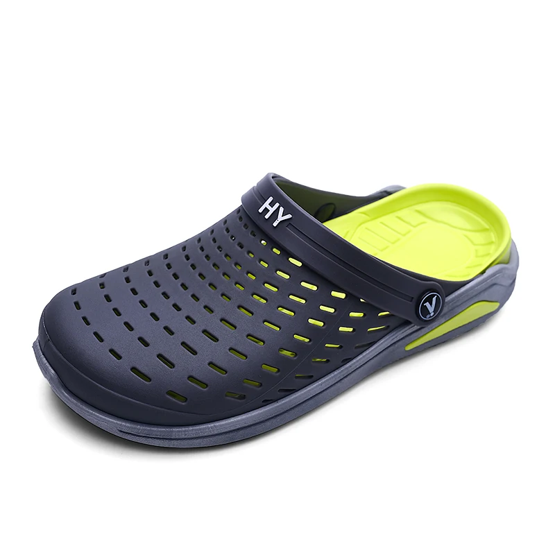 

new style man's EVA sandals light rubber men's croc clog breathable slipper Fashion outdoor Beach shoes hole shoe, As picture