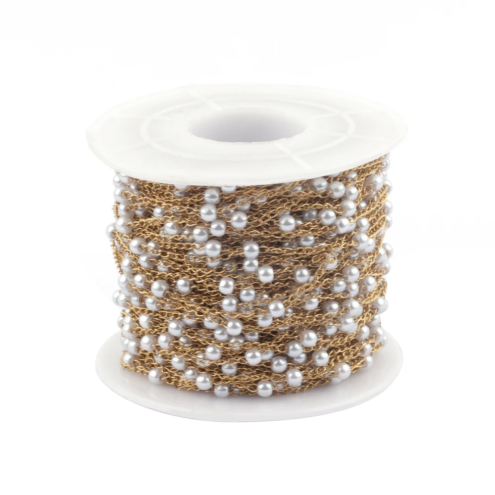 

10 Yards/Roll Wholesale Stainless Steel Real Gold Plated Beads Chain Exquisite Fashion Bracelet for Necklace Jewelry Making