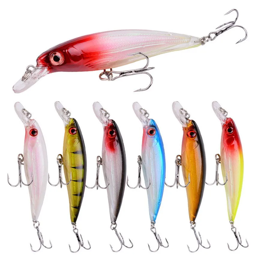 

Fulljion Minnow Fishing Lures 11CM 13G 6# Hooks Laser Lure Tackle Hard Bait Pesca Wobbler Artificial Swim bait, 7 colors