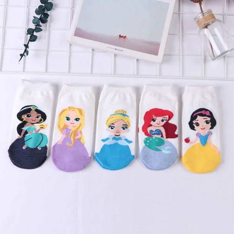 

Wholesale new style cartoon anime princess cotton ankle socks women, Picture shown