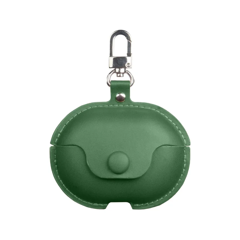 

Smooth and soft leather button bag for huawei freebuds pro 4 case cove, 10 colors