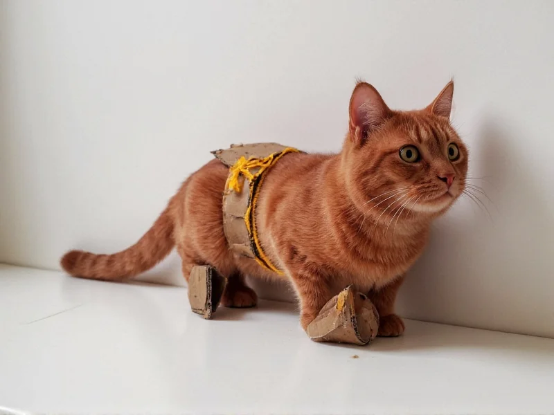 Eco-friendly cat toy made from recycled cardboard and yarn