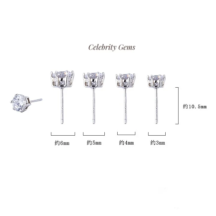 

2021 Sterling Silver CZ Studs Earring 925 Silver Fashion Earring Jewelry for Women