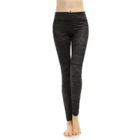 

Wholesale nylon fitness printed black leggings seamless compression plus-size gym yoga pants