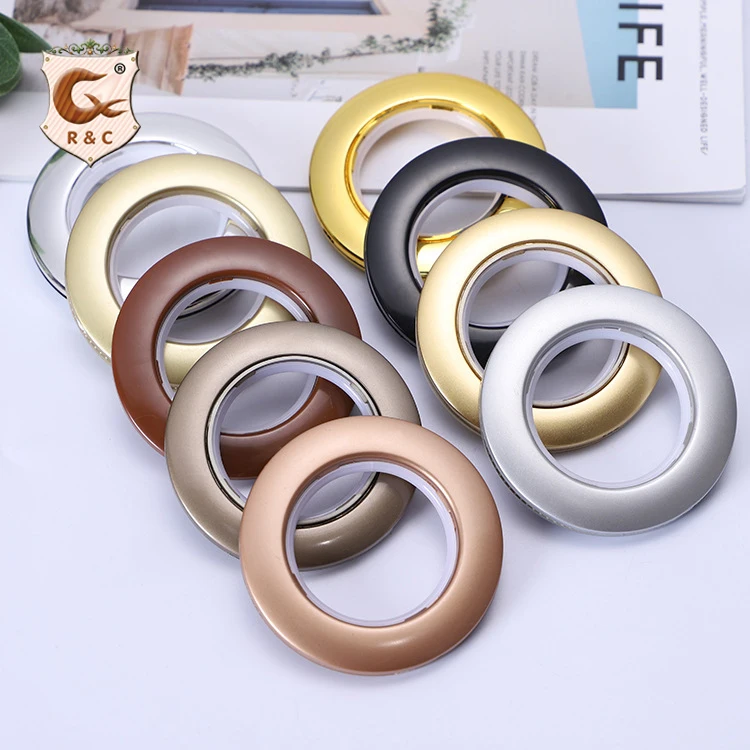 

R&C Drop Shipping 50pcs/Bag Plastic Lucite Curtain Ring, Lightweight Oval Grommet Eyelet/, 9 colors to choose
